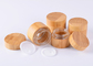 JiaZi ha glassato il barattolo cosmetico della crema del bambù dei coperchi 50g del grano di legno del barattolo del vetro trasparente