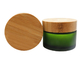 l'unguento di vetro verde 50ml stona il barattolo crema glassato coperchio di bambù Logo Customization