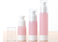 Bottiglia senz'aria cosmetica UV di placcatura 100ML trasparente con la pompa rosa dello spruzzo